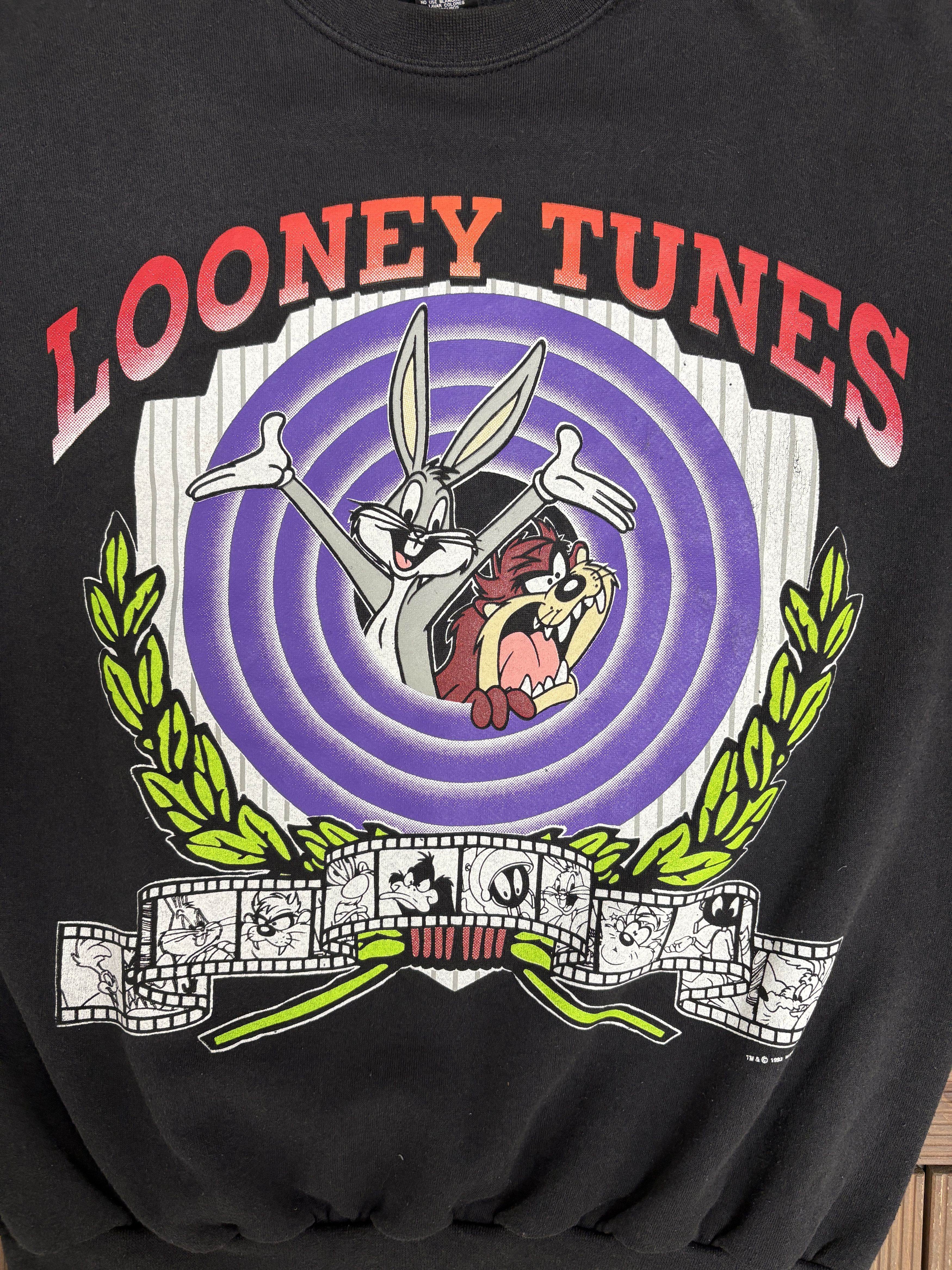 Vintage Looney Tunes Vintage Made in USA Black Crewneck Sweater Size US XXL / EU 58 / 5 - 2 Thumbnail