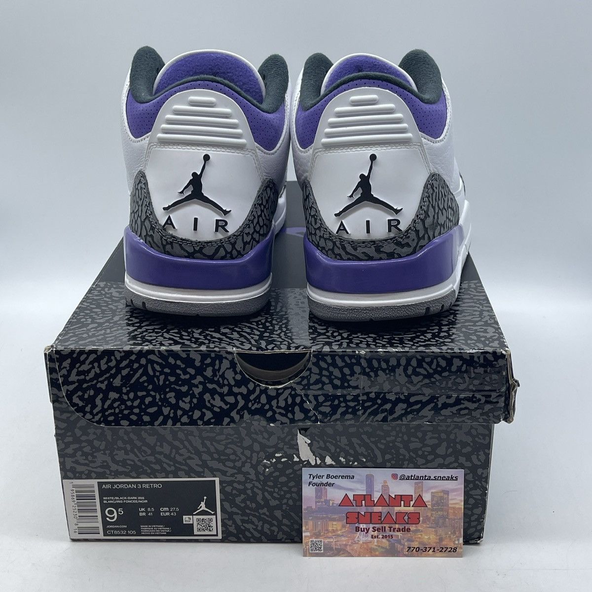 Jordan Brand Air Jordan 3 dark iris Size US 9.5 / EU 42-43 - 3 Thumbnail
