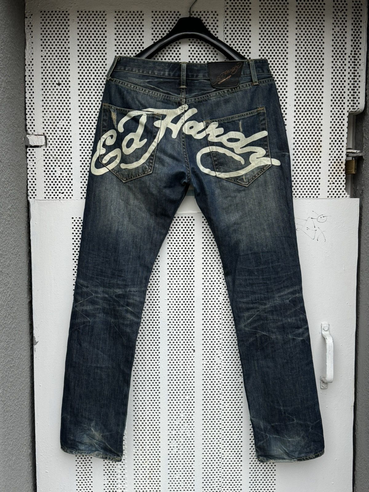 Ed Hardy × Japanese Brand × Vintage Vintage Ed Hardy Faded Denim Jeans Size 33/34 Size US 33 - 1 Thumbnail