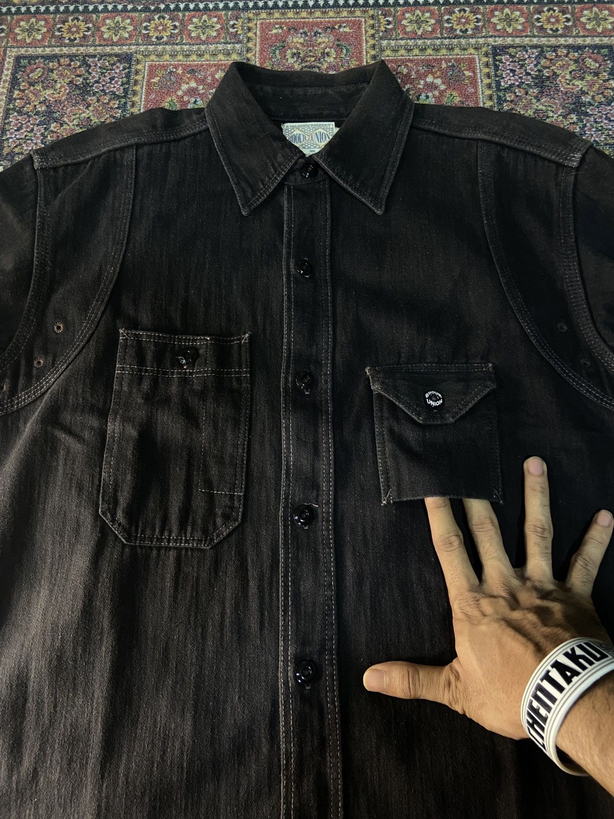 The Real McCoy's × Vintage Vintage Joe McCoy Selvedge 8Hour Union Shirt Size US L / EU 52-54 / 3 - 3 Thumbnail