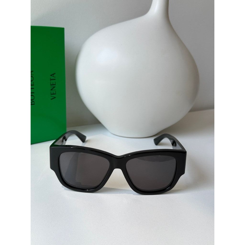 Bottega Veneta NEW Bottega Veneta BV1026S Unisex Black Square Sunglasses Size ONE SIZE - 6 Thumbnail