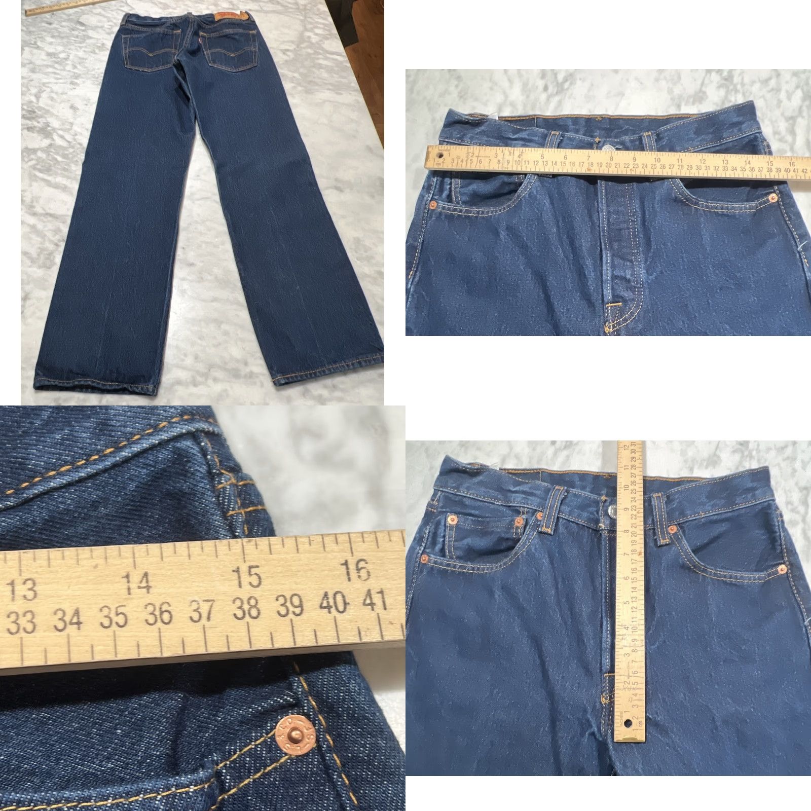 Levi's Levi’s 501 Jeans Men 32x32 Button Fly Denim Jeans 29x28 Blue Regular Rise Mid 5-Pocket Size US 32 / EU 48 - 8 Thumbnail