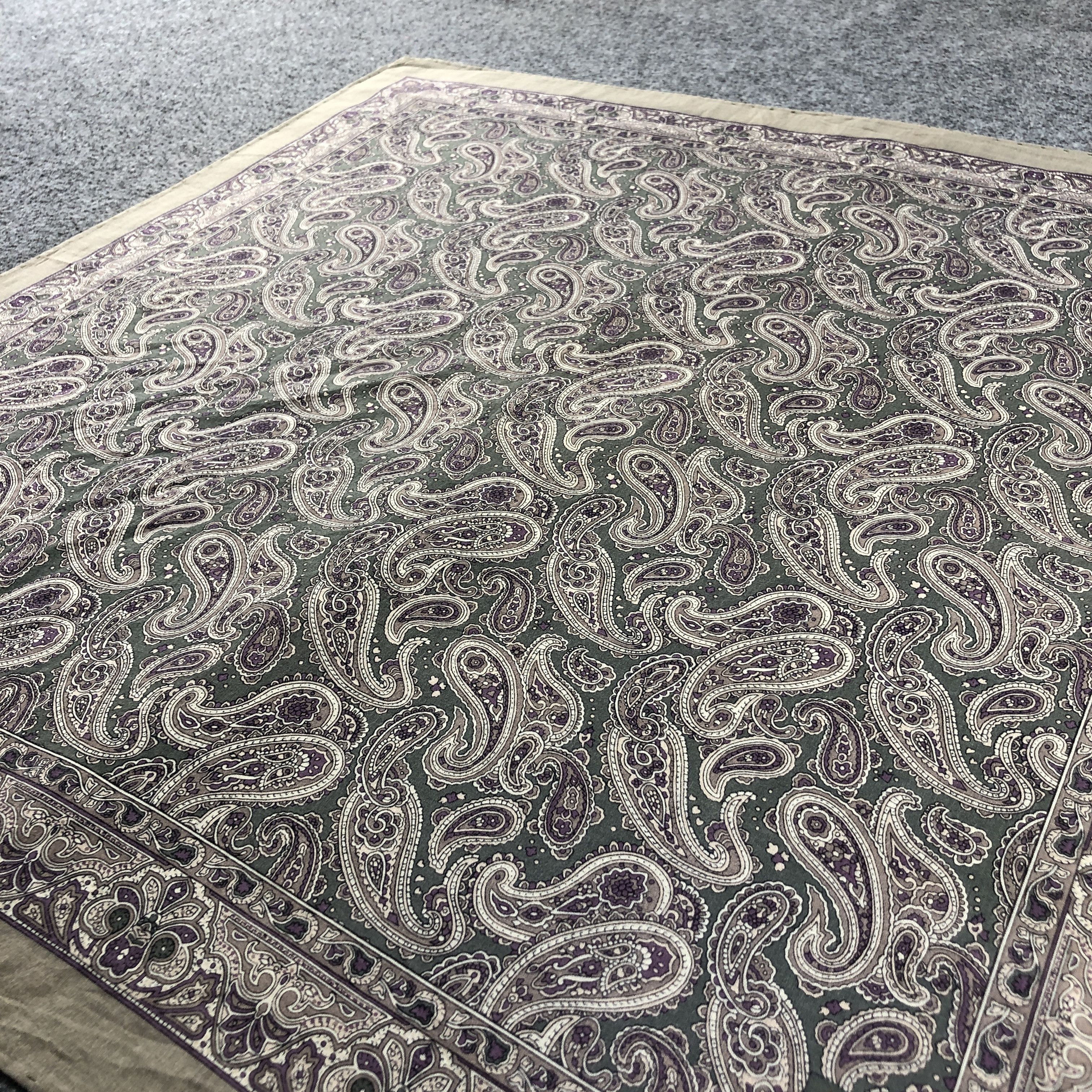 Alfred Dunhill × Vintage Dunhill Paisley Handkerchief Neckerchief Bandana H2665 Size ONE SIZE - 3 Thumbnail