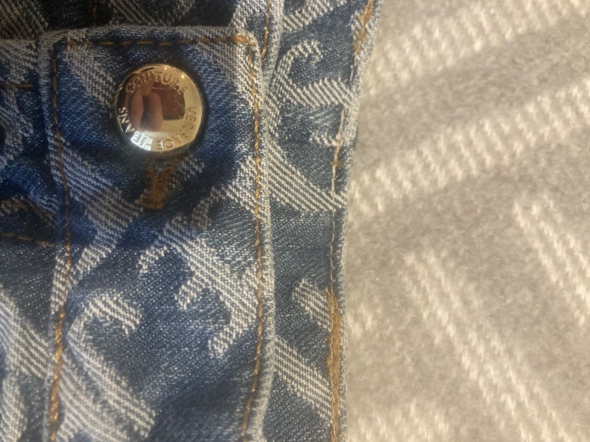 Versace Blue Versace monogram all over print jeans baggy denim Size US 30 / EU 46 - 3 Thumbnail
