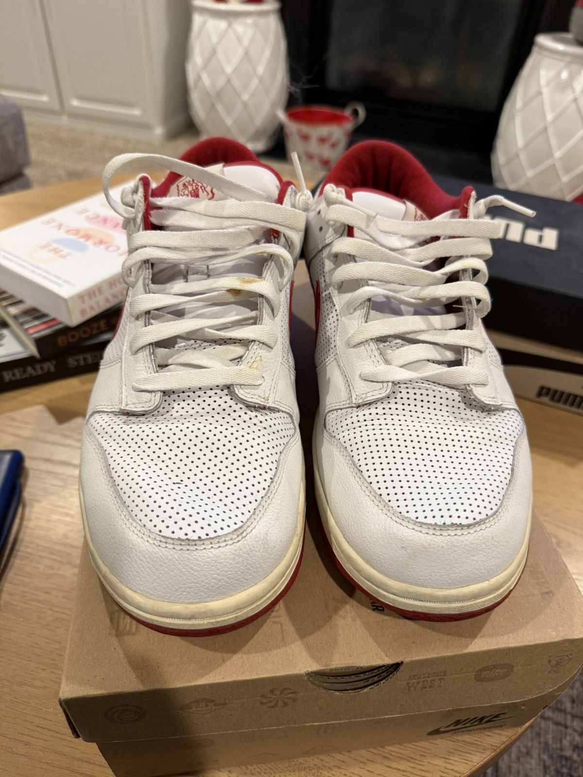 Nike 2005 Nike Dunk Low - White / Red (309431 162) - Size 13 Size US 13 / EU 46 - 3 Thumbnail
