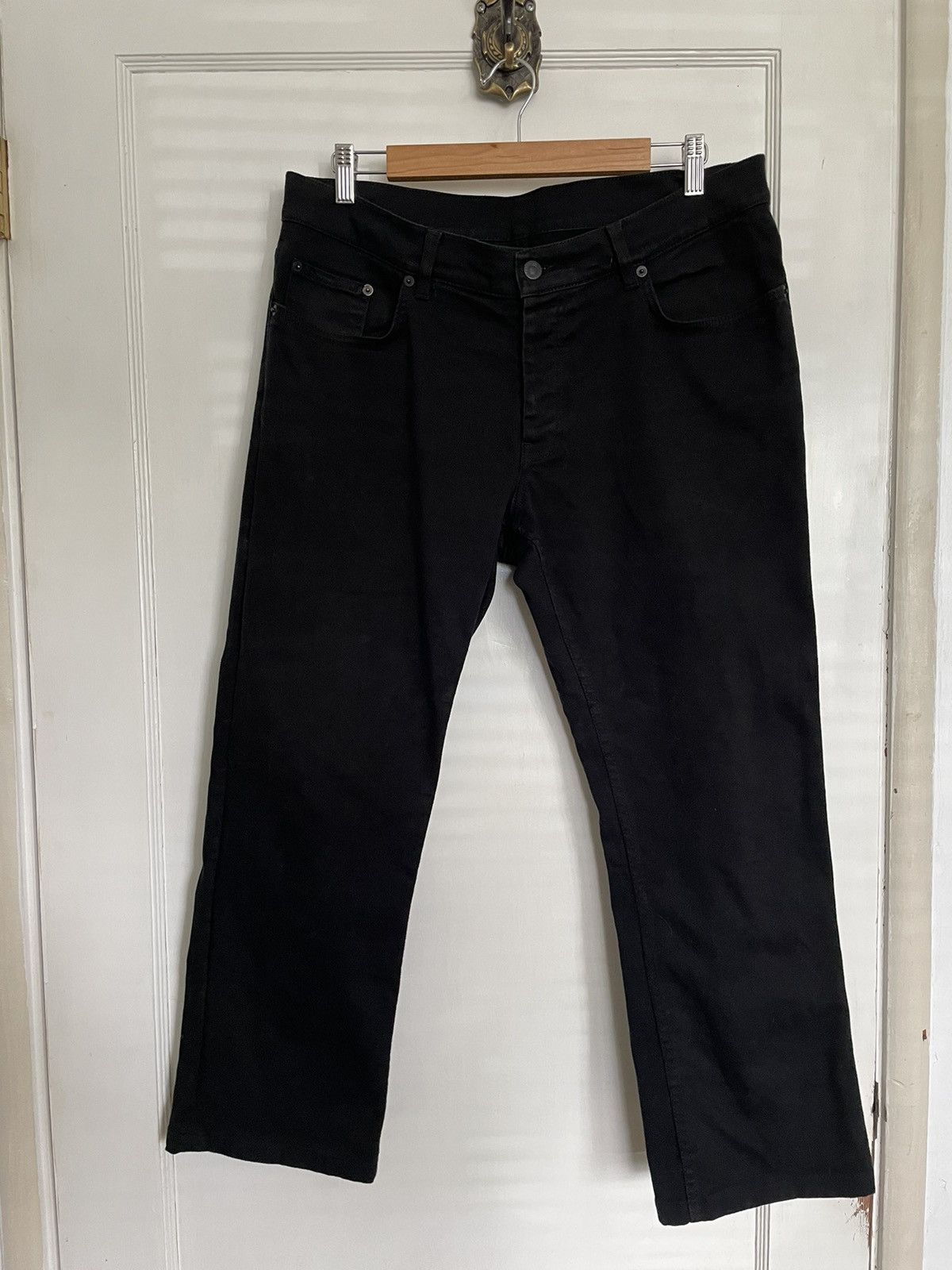 Helmut Lang Helmut Lang Black Elastic Denim Size US 34 / EU 50 - 1 Thumbnail