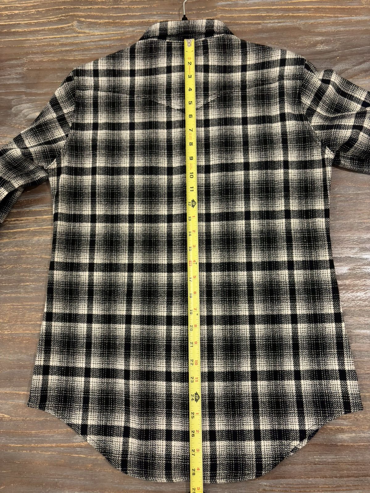 Hedi Slimane × Saint Laurent Paris 16FW Black x White Checked Wool Flannel Shirt sz S Size US S / EU 44-46 / 1 - 10 Thumbnail