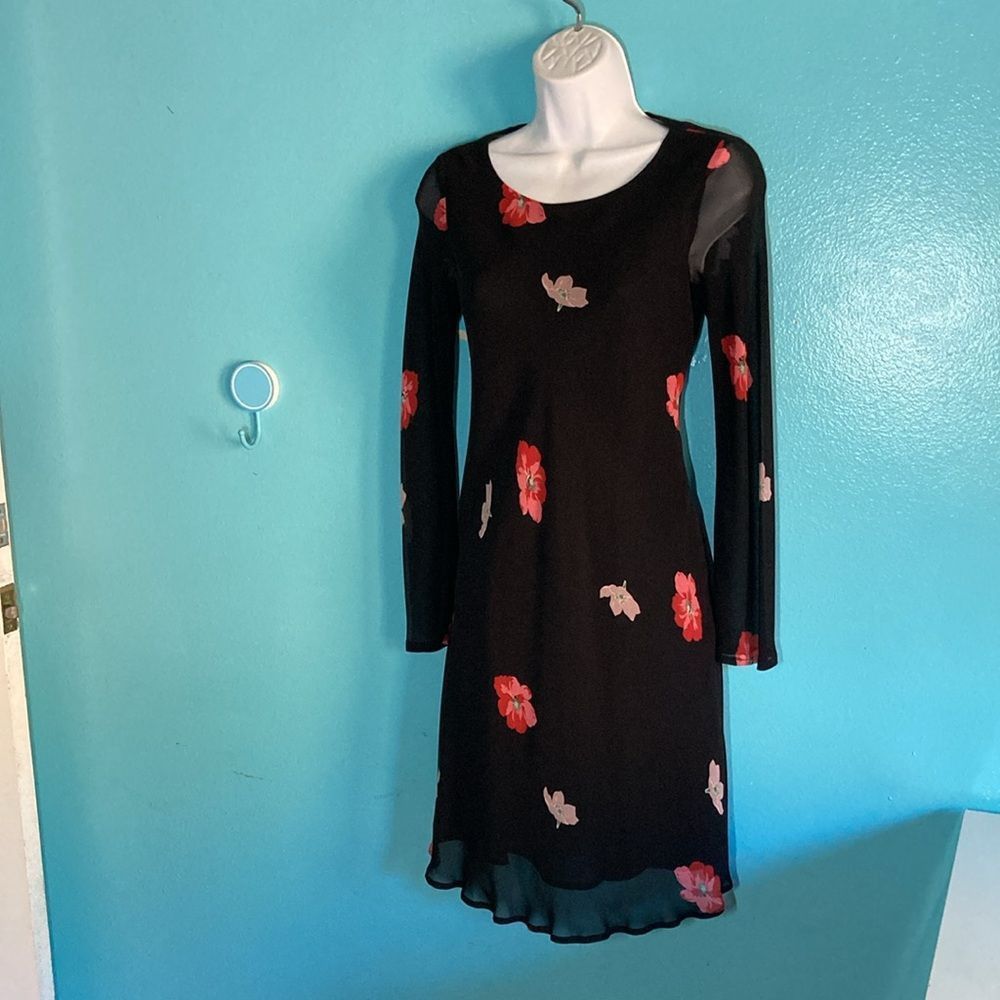 Other Corinne Sarrut Black Floral Dress Size 36 Fits XS Size XXS / US 00 / IT 34 - 12 Thumbnail
