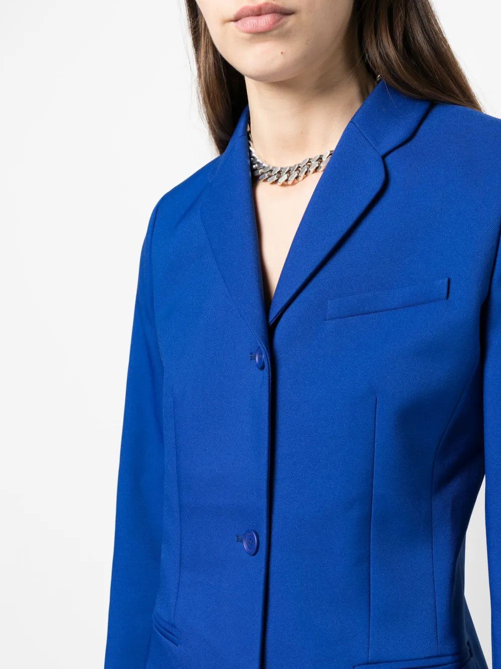 Off-White o1y1125 Blazer in Bright Blue Size S / US 4 / IT 40 - 2 Thumbnail