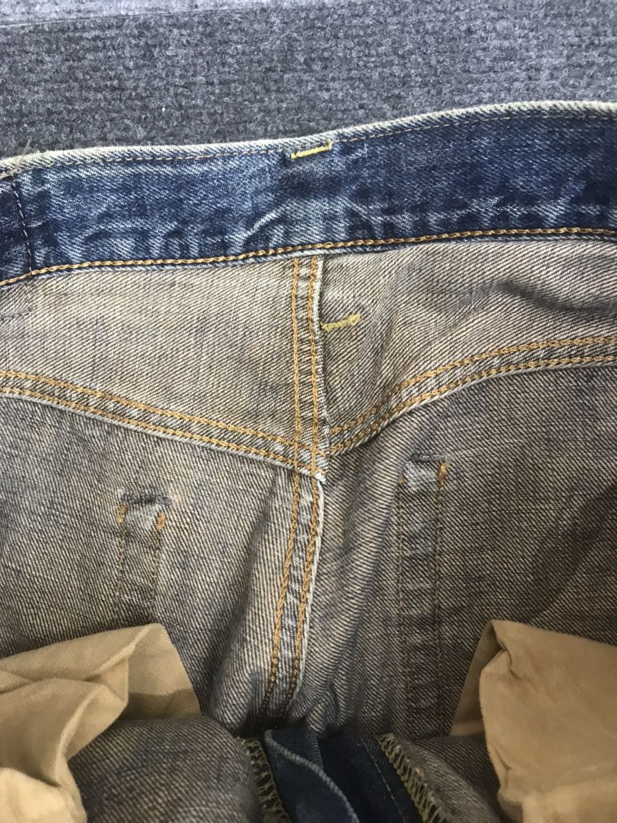 Edwin 💥Insane 90s💥 EDWIN 505x Distressed Mud Wash Selvedge Jeans Size US 31 - 9 Thumbnail