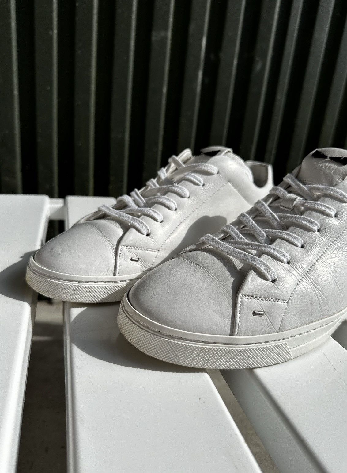 Fendi Fendi White Leather Sneakers Size US 8 / EU 41 - 6 Thumbnail