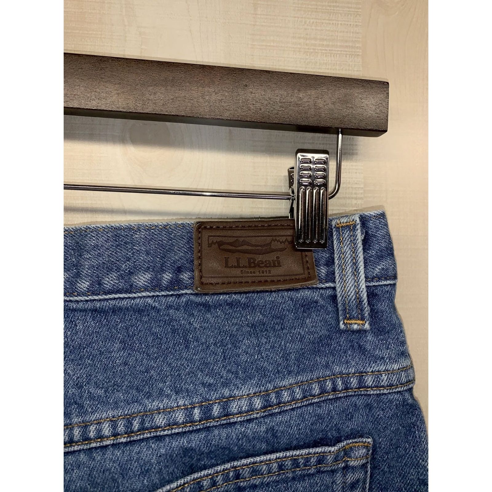 Vintage VINTAGE L.L. Bean Jeans Women 14P Denim Blue Straight Leg 100% Cotton Size 14P Petite Womens Pants Size 36" / US 14 / IT 50 - 7 Thumbnail