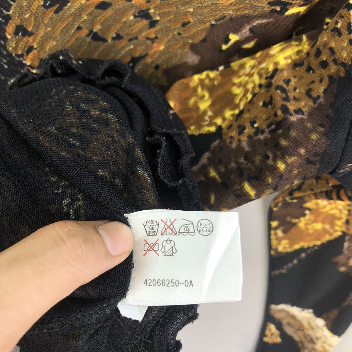 Other Gold Abstract Print Fitted Top - Jean Paul Gaultier Style Size M / US 6-8 / IT 42-44 - 15 Thumbnail