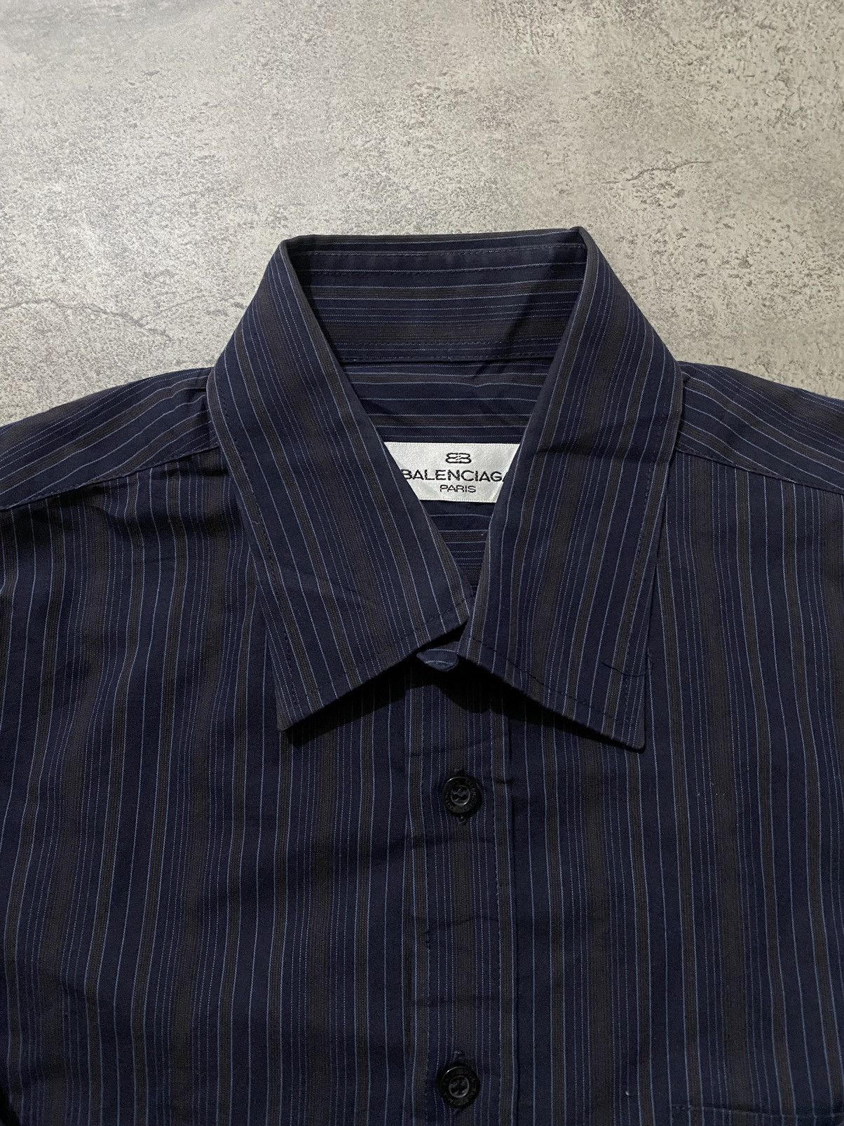 Balenciaga Vintage Balenciaga BB striped shirt Size US L / EU 52-54 / 3 - 3 Thumbnail