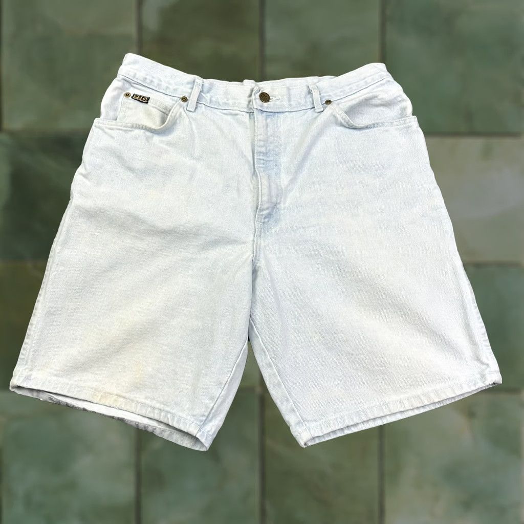 Vintage VINTAGE HIS Blues Denim Shorts Jeans Adult 33in Waist 90s Made In USA Blues Jeans Shorts Mens Size US 33 - 1 Thumbnail