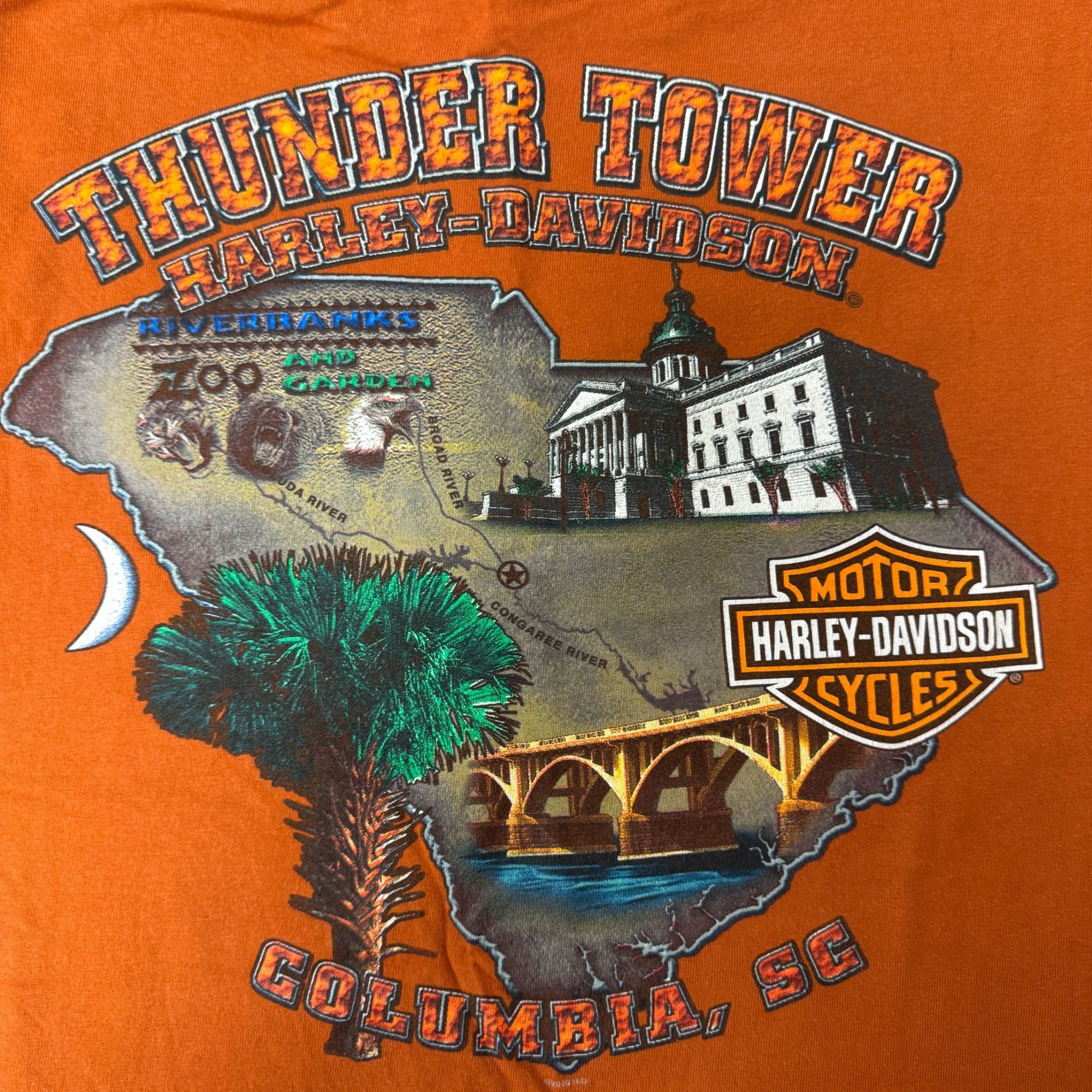 Harley Davidson THUNDER TOWER COLUMBIA SC Motorcycle Biker HD Long Sleeve T Size US L / EU 52-54 / 3 - 5 Thumbnail