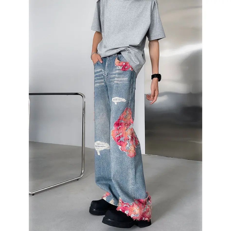 Japanese Brand Retro loose straight leg wide leg jeans Size US 30 / EU 46 - 4 Thumbnail