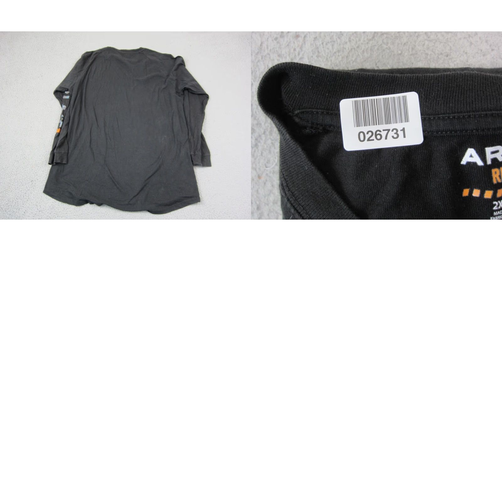 Ariat Ariat Shirt Mens 2XLT Tall Black Rebar Long Sleeve Pocket Logo Classic Workwear Sleeves Long Logo Pocket 90s Cowboy Vintage-None Size US XXL / EU 58 / 5 - 8 Thumbnail