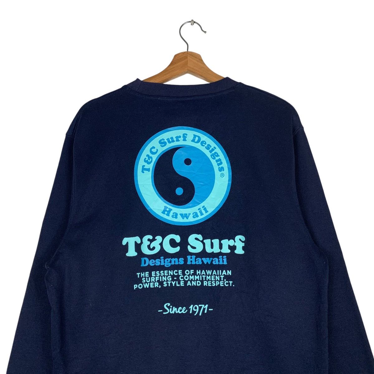 Japanese Brand T&C SURF Designs Hawaii Big Logo Sweatshirt #1383-C62 Size US M / EU 48-50 / 2 - 2 Thumbnail