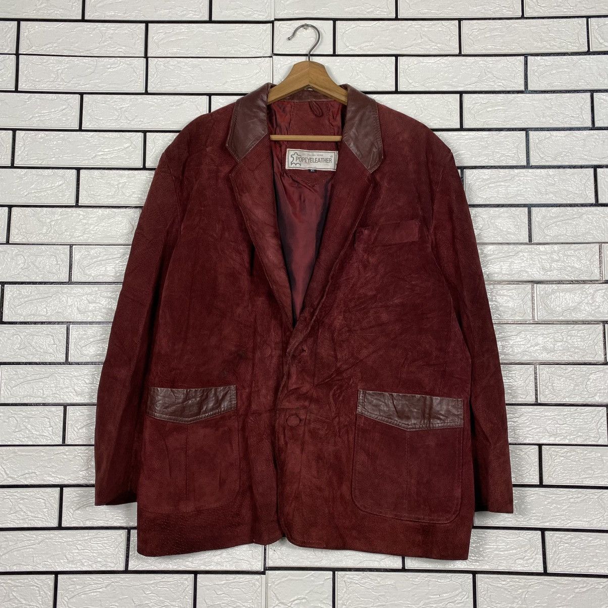 Japanese Brand 📌Vintage Genuine Leather Jacket Poyeyeleather Issey Miyake Size US XL / EU 56 / 4 - 2 Thumbnail