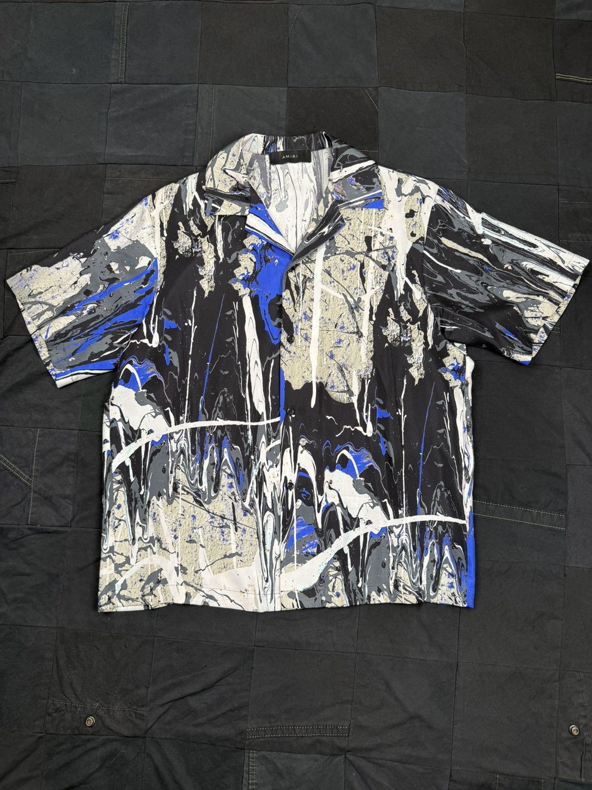 Amiri Silk Paint Splatted Print Shirt Size US L / EU 52-54 / 3 - 1 Thumbnail