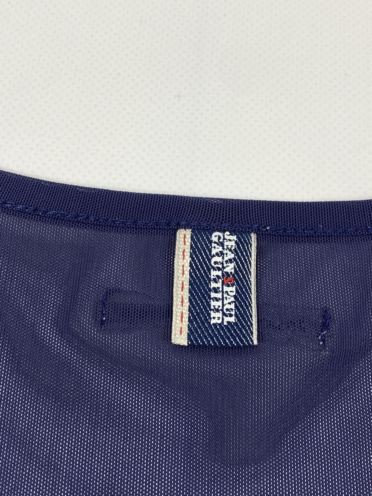 Jean Paul Gaultier 🔥LASTDROP🔥 Y2K Mesh JPG Script Logo Iconic Striped Tee Size S / US 4 / IT 40 - 6 Thumbnail
