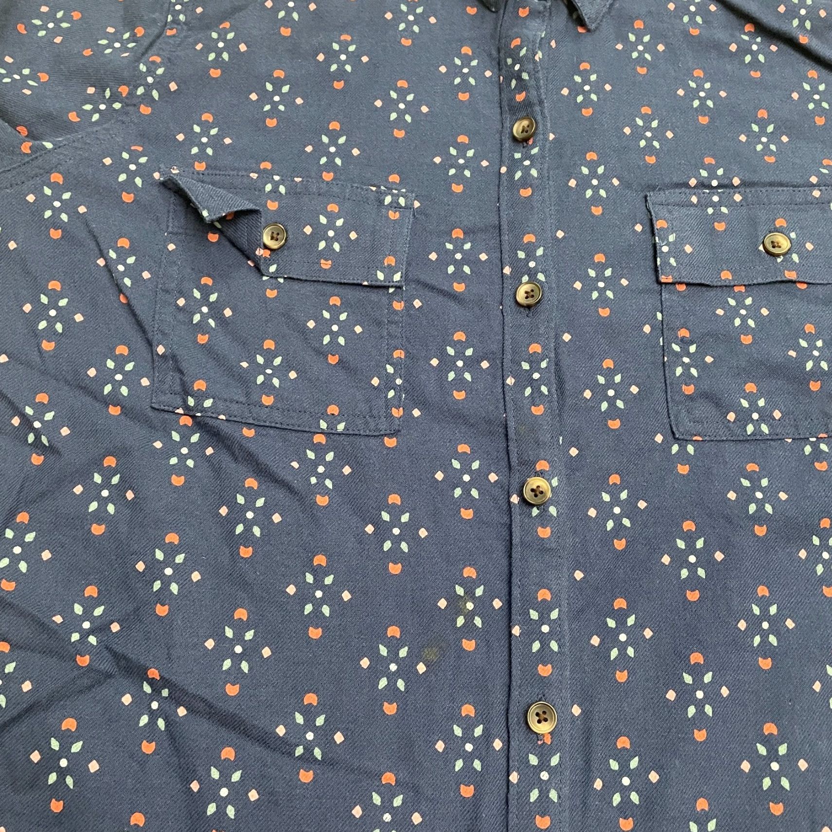 Croft & Barrow Croft & Barrow Printed Button Down Shirt Womens XL Blue Long Sleeve Casual Top Size XL / US 12-14 / IT 48-50 - 6 Thumbnail