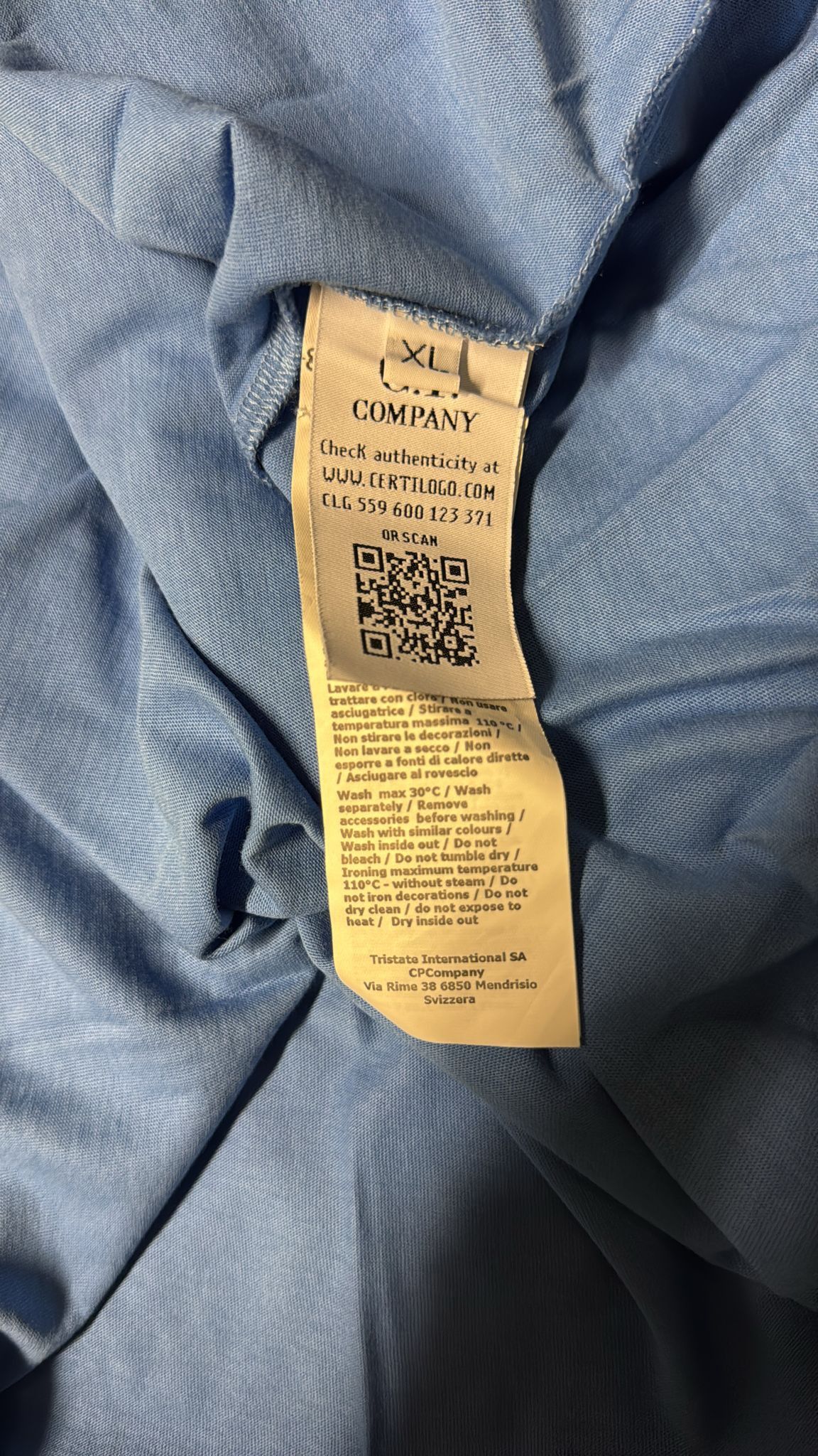 C.P. Company -shirt C.P. Company Painted Logo Light Blue Size US XL / EU 56 / 4 - 5 Thumbnail