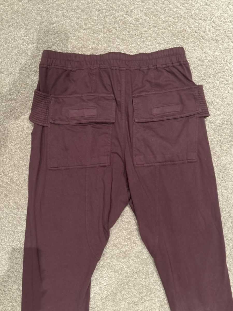 Rick Owens Rick owen’s drkshdw creatch cargo sweatpants burgundy Size US 34 / EU 50 - 4 Thumbnail