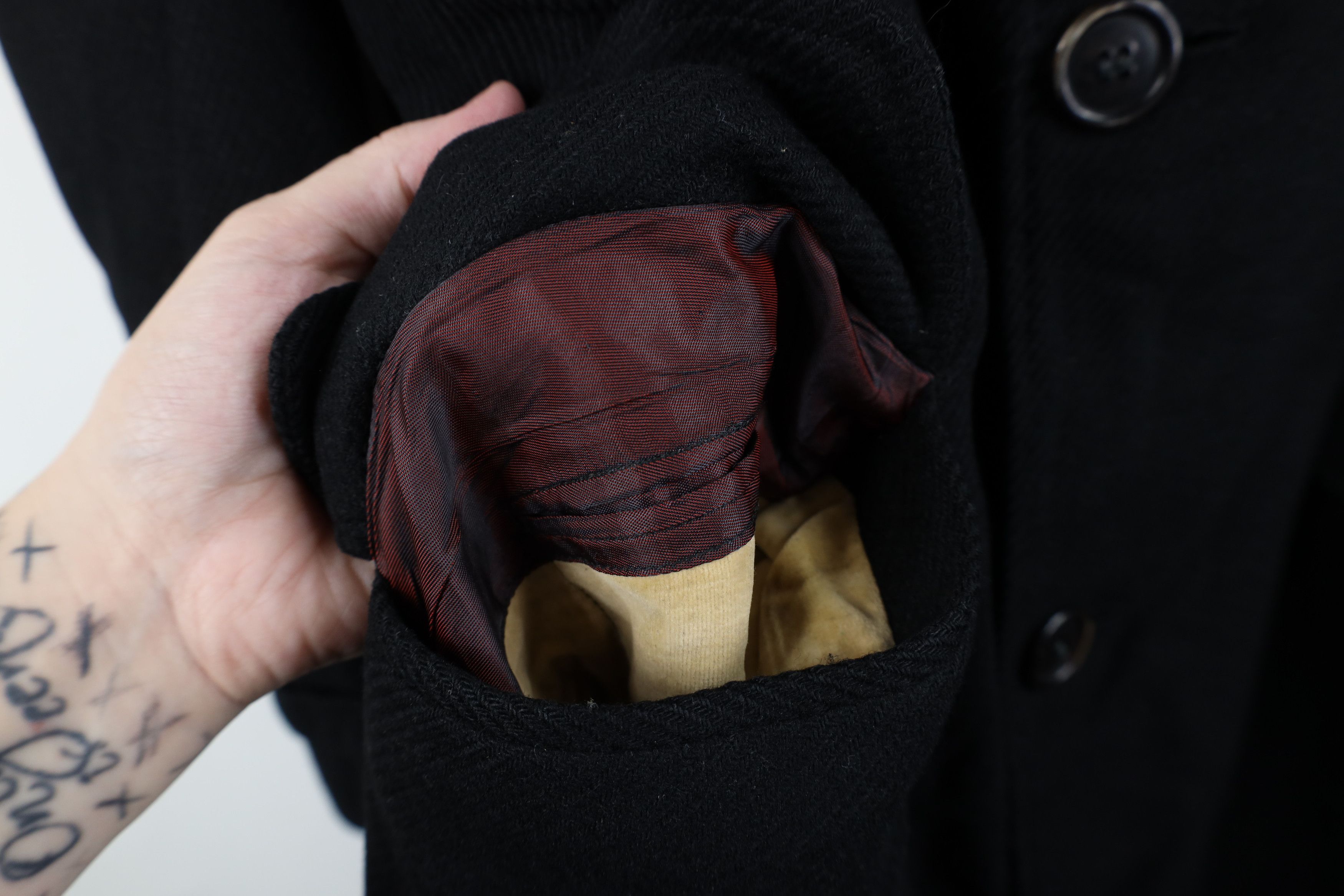 Vintage Vintage 50s Rockabilly Whipcord Trench Coat Overcoat Jacket Size US L / EU 52-54 / 3 - 6 Thumbnail