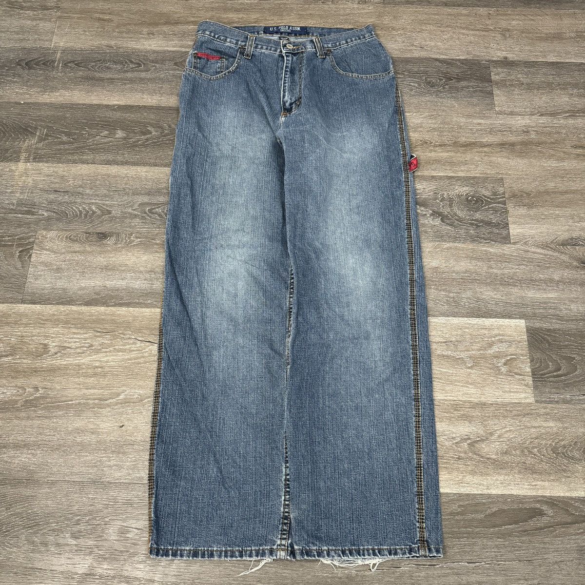 JNCO × U.S. Polo Assn. × Vintage Vintage Y2K US POLO ASSN embroidered baggy carpenter pants Size US 32 / EU 48 - 2 Thumbnail