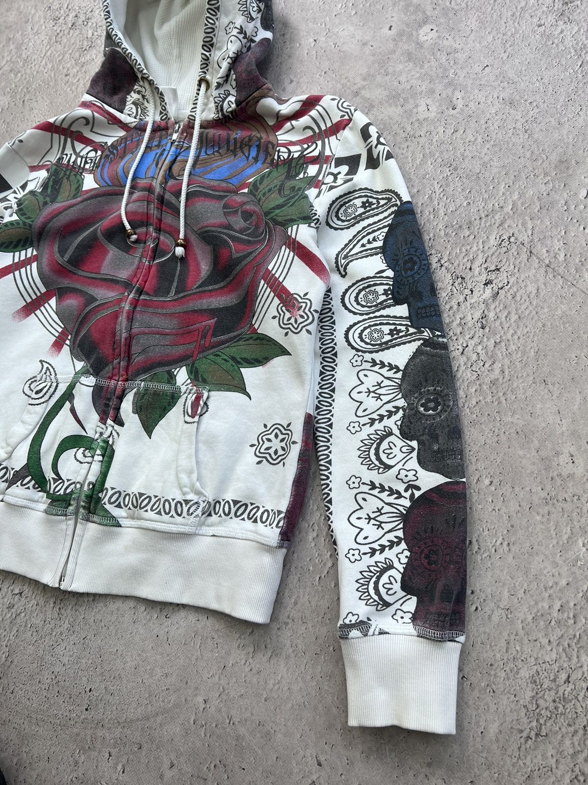Ed Hardy × Vintage VTG Y2K Ed Hardy Style BY CHRSTIAN AUDIGIER Zip Hoodie Size US XS / EU 42 / 0 - 5 Thumbnail