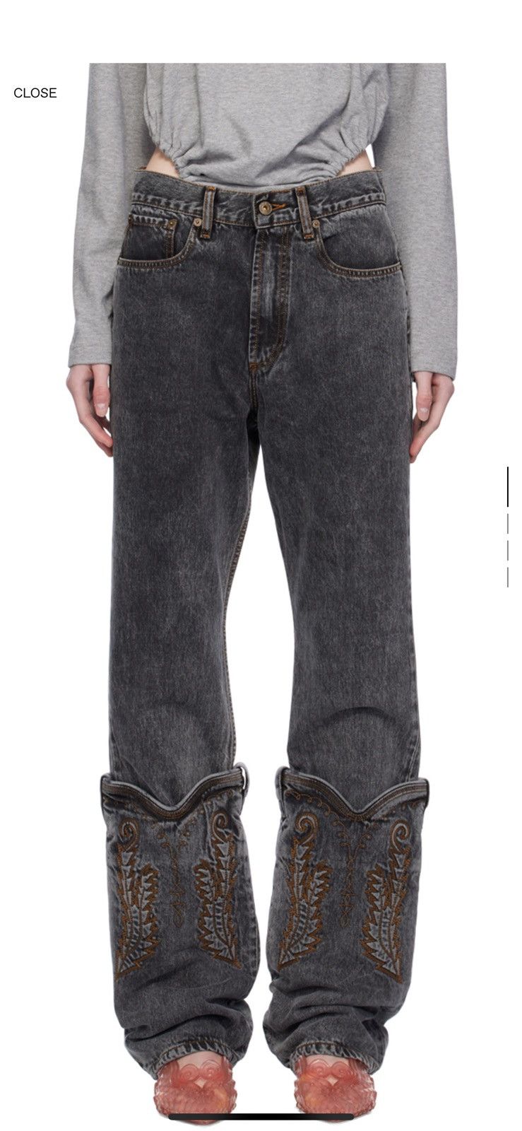 Y/Project Cowboy cuff jeans Size 29" - 6 Thumbnail