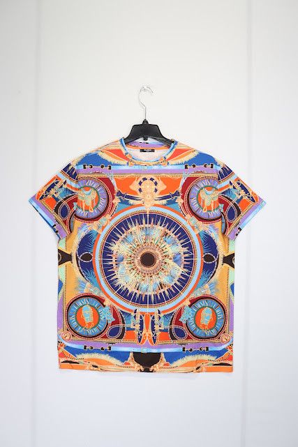 Balmain o1rshd1 Baroque T-Shirt in Multicolor Size US XL / EU 56 / 4 - 2 Thumbnail