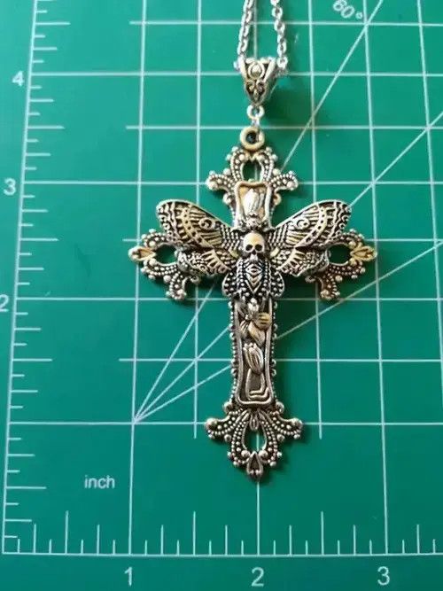 Other Large Moth Cross Necklace Size ONE SIZE - 4 Thumbnail