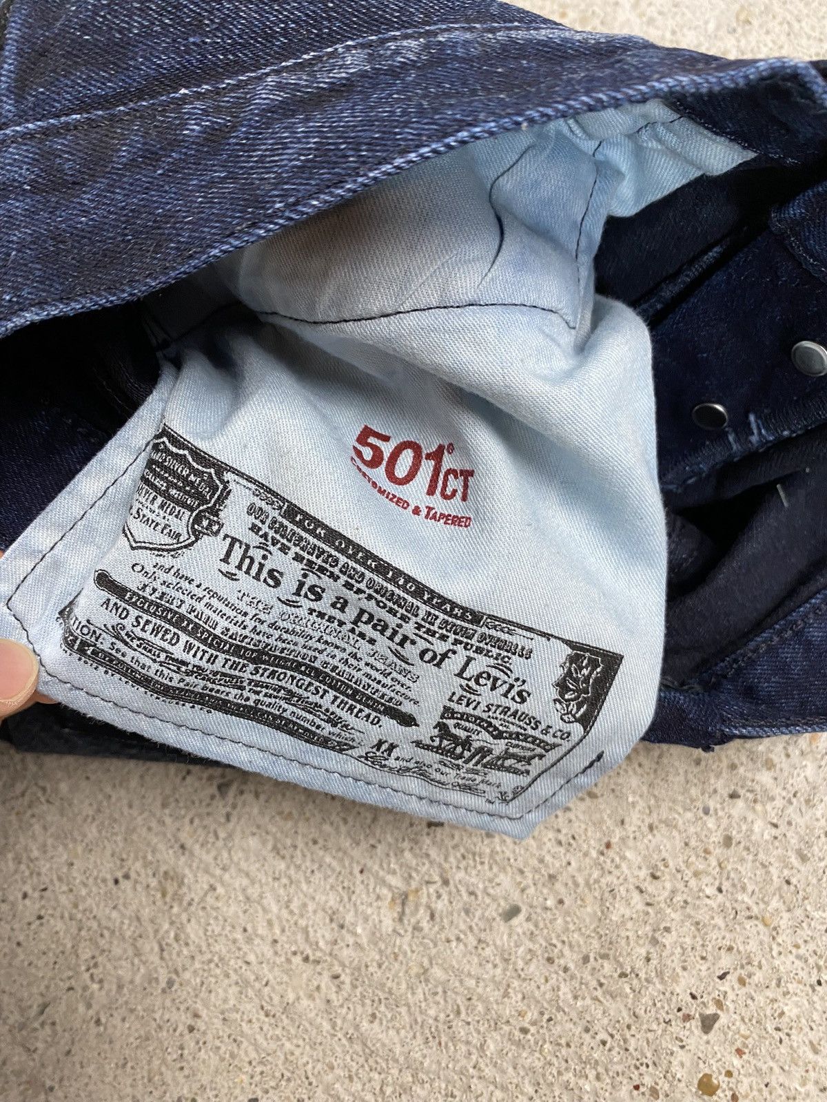 Levi's Denim jeans vintage deep navy indigo washed bleached Size US 30 / EU 46 - 9 Thumbnail