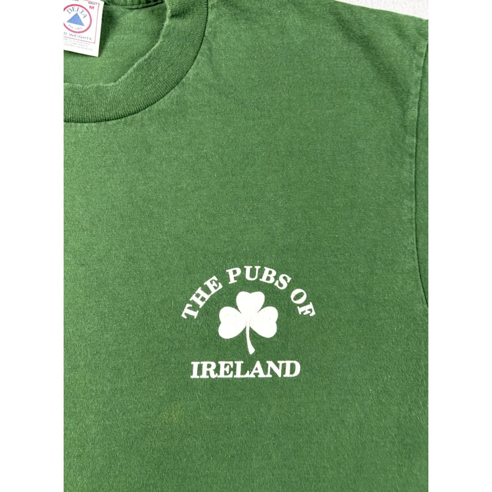 Delta VINTAGE Delta Beer Shirt Adult Medium Green Short Sleeve Crew Neck Cotton T-Shirt Men Size US M / EU 48-50 / 2 - 3 Thumbnail