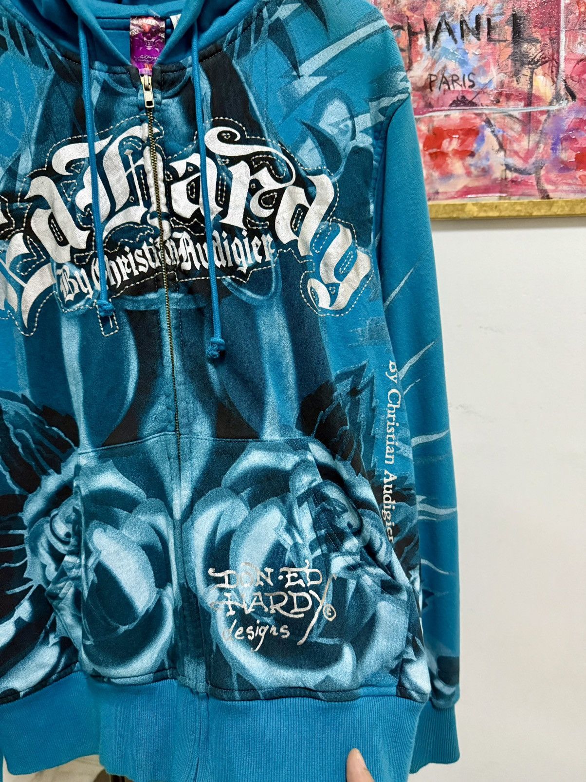 Ed Hardy 🔥SALE🔥2000s Vintage ed Hardy zipper hoodie Fullprint Size US M / EU 48-50 / 2 - 6 Thumbnail