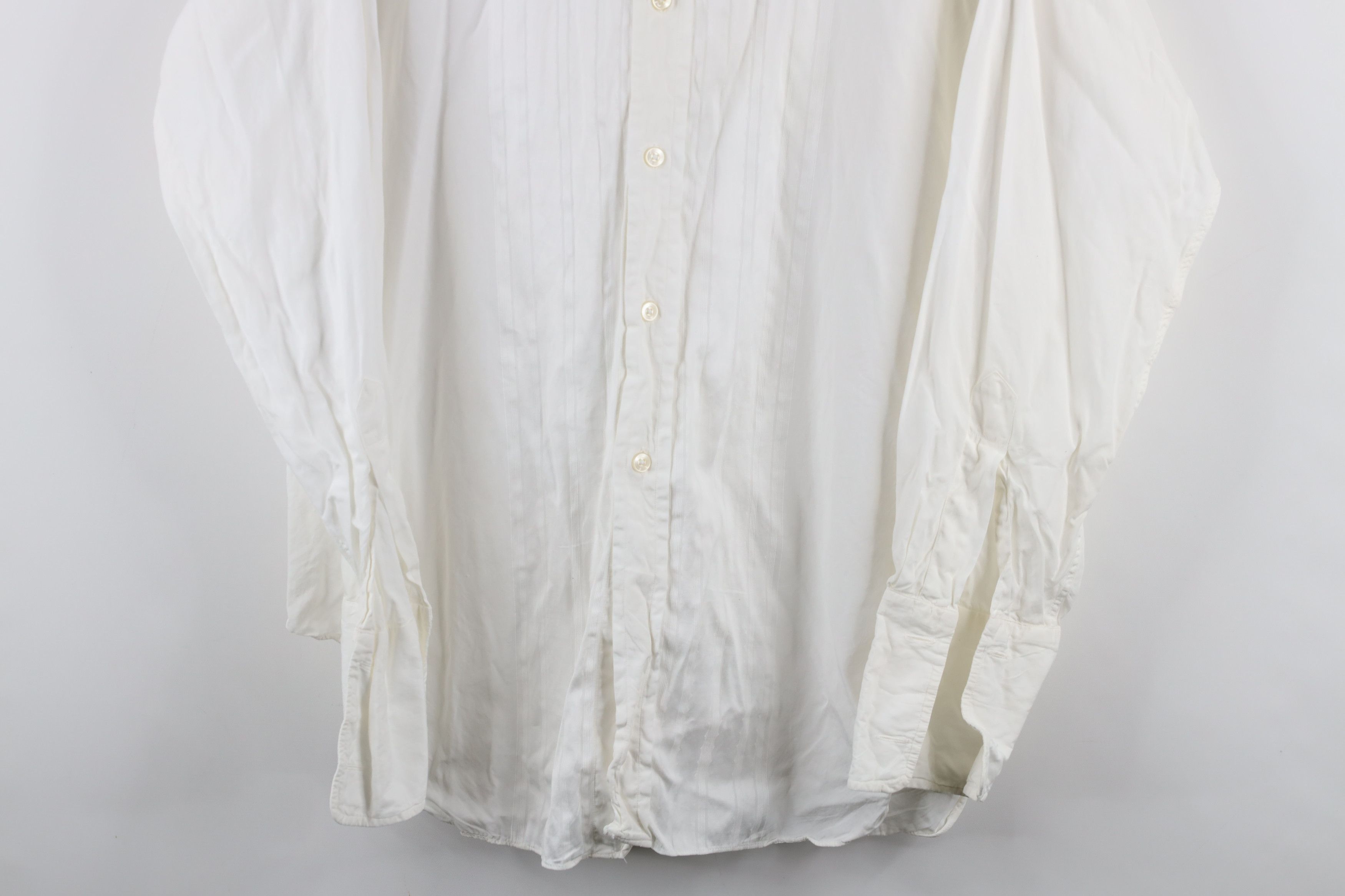 Vintage Vintage 50s 60s Rockabilly French Cuff Button Shirt White Size US XL / EU 56 / 4 - 3 Thumbnail