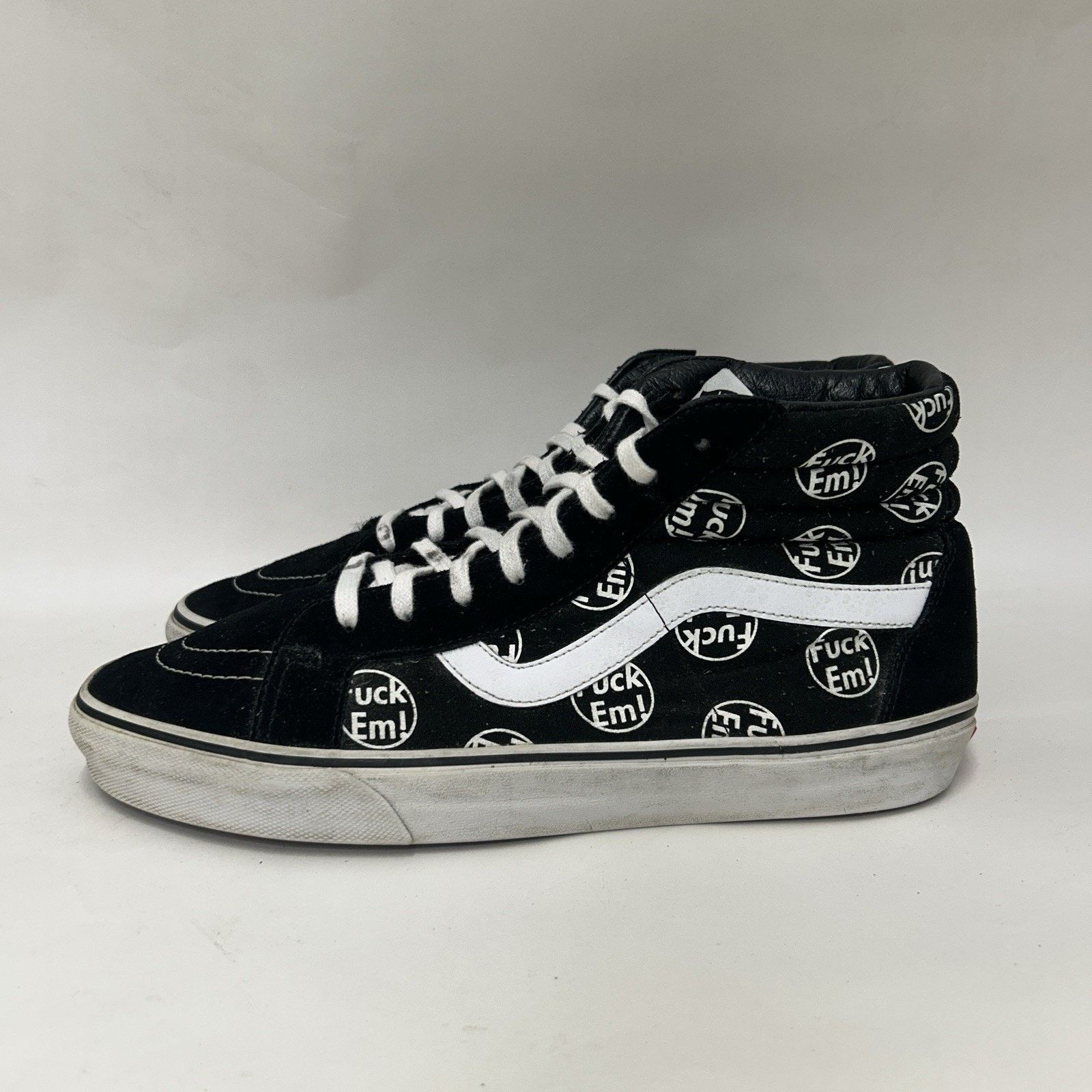 Vans VANS x Supreme SK8-Hi F*ck Em FE “Black White” Size US 12 / EU 45 - 6 Thumbnail