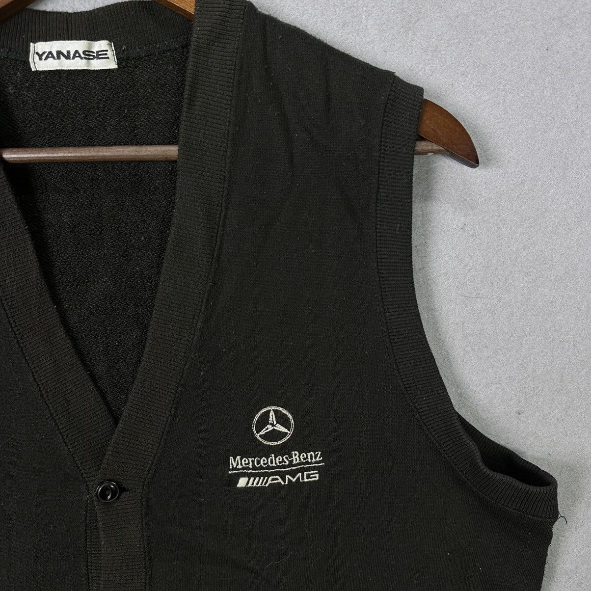 Vintage Vintage Mercedes Benz AMG Sweater Vest Black Yanase Japan Size US M / EU 48-50 / 2 - 2 Thumbnail