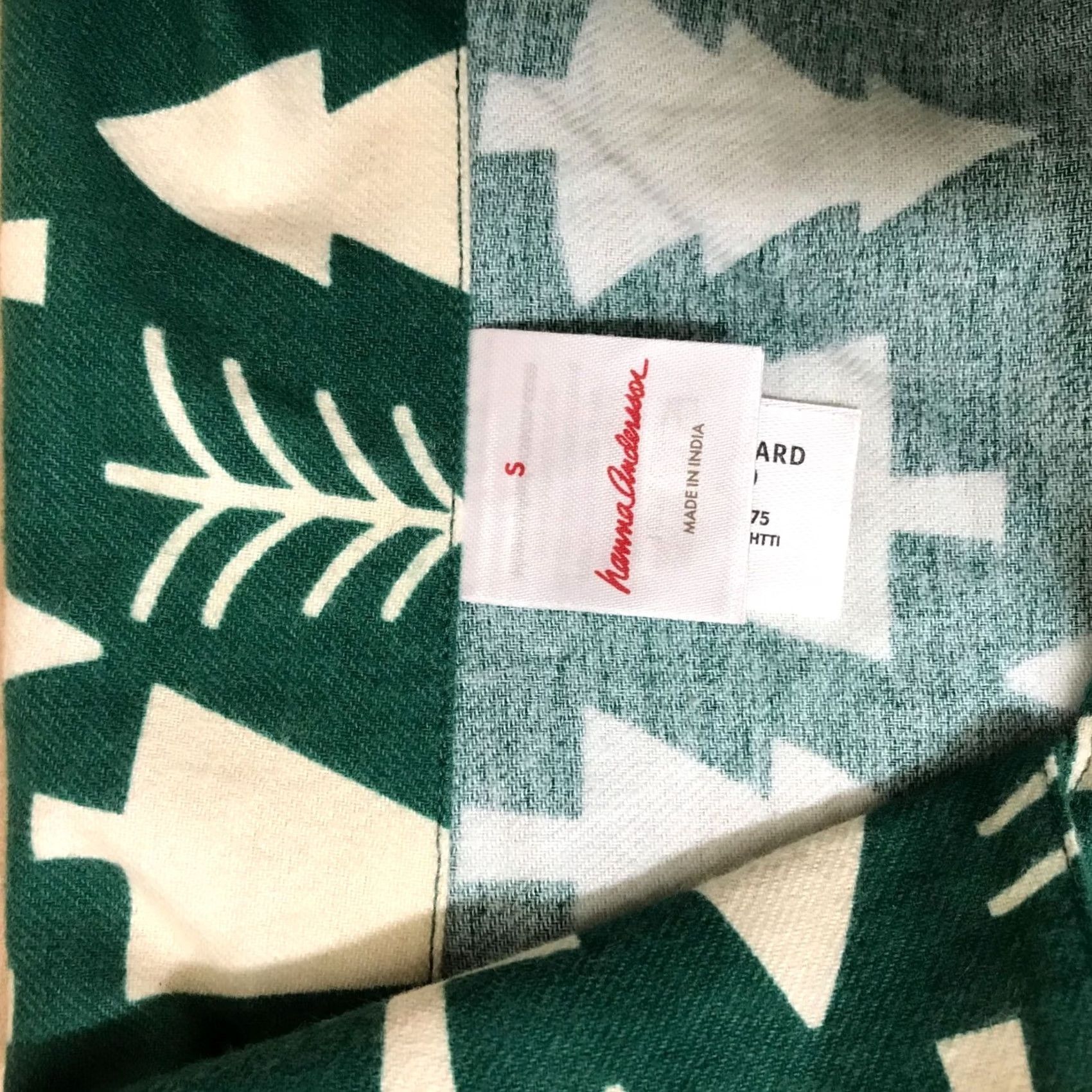 Vintage HANNA ANDERSSON WOMEN'S S GREEN LONG SLEEVE BUTTON COLLARED COTTON PAJAMA Top (Pajama Top) Size S / US 4 / IT 40 - 7 Thumbnail