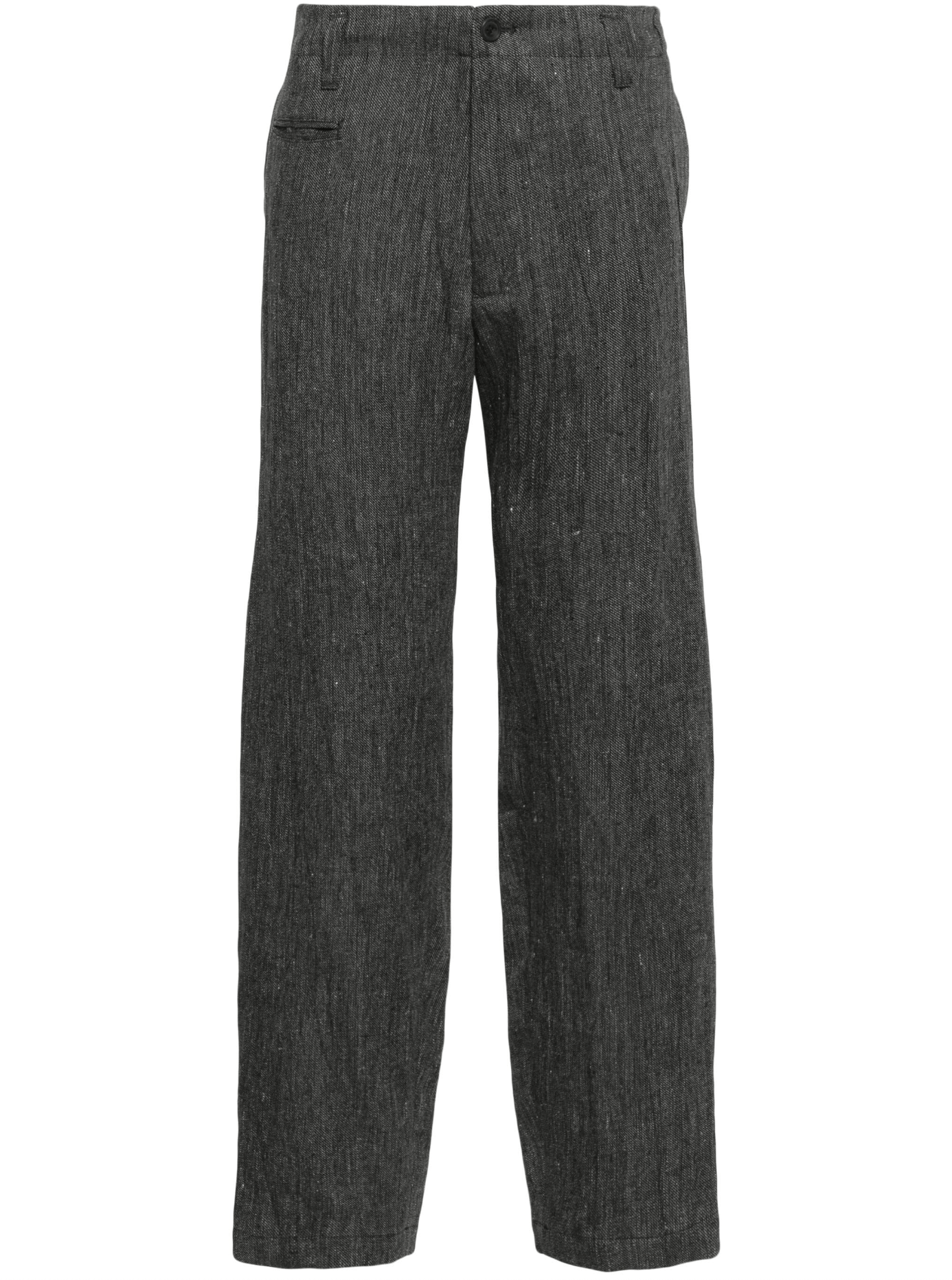 Yohji Yamamoto Yohji Yamamoto Pour Homme - FLAX TOP GABARDINE SLIM PANTS Size US 30 / EU 46 - 3 Thumbnail