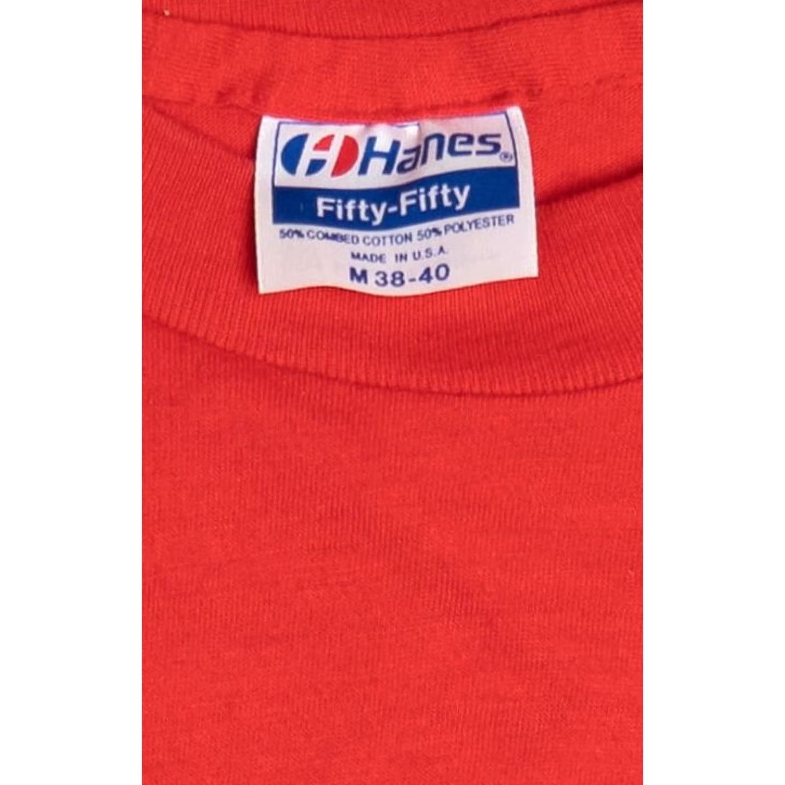 Hanes VINTAGE Hanes T-Shirt 1990s I'm Counting On Malco South Pasadena Red Medium Unisex Adults Cotton Polyester Shirt Mens Women Girls Boys Size US M / EU 48-50 / 2 - 4 Thumbnail