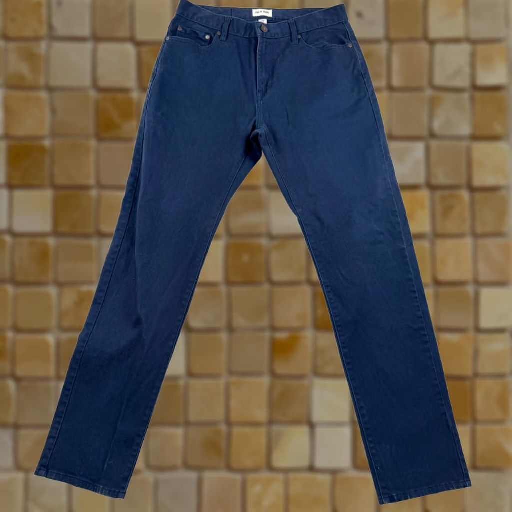 Vintage Line Of Trade Pants Mens 32x32 Chino Tapered Fit Stretch Navy Blue Size US 32 / EU 48 - 1 Thumbnail