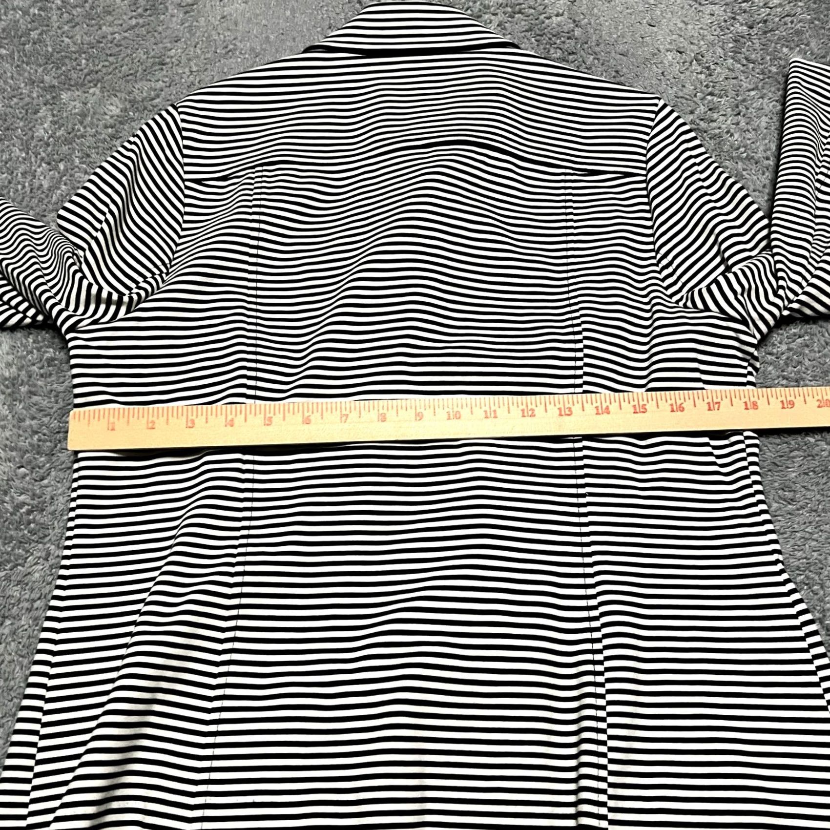 Vintage Cabi Life Jacket Blazer Womens Large 823 Nautical Striped Gold Button 3/4 Sleeve Size L / US 10 / IT 46 - 5 Thumbnail
