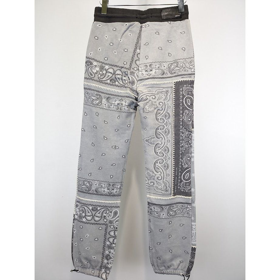 Amiri o1rshd1 Bandana Reconstruct Sweatpants & Joggers Black /Gray Size US 28 / EU 44 - 12 Thumbnail