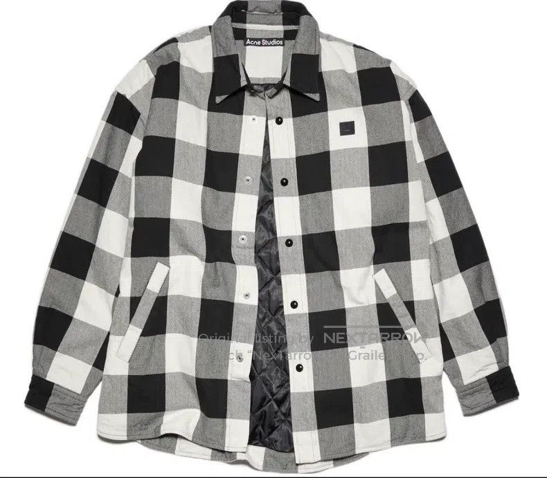 Acne Studios Acne Studios Autumn/Winter Plaid Cotton-Padded Coat Size US M / EU 48-50 / 2 - 5 Thumbnail