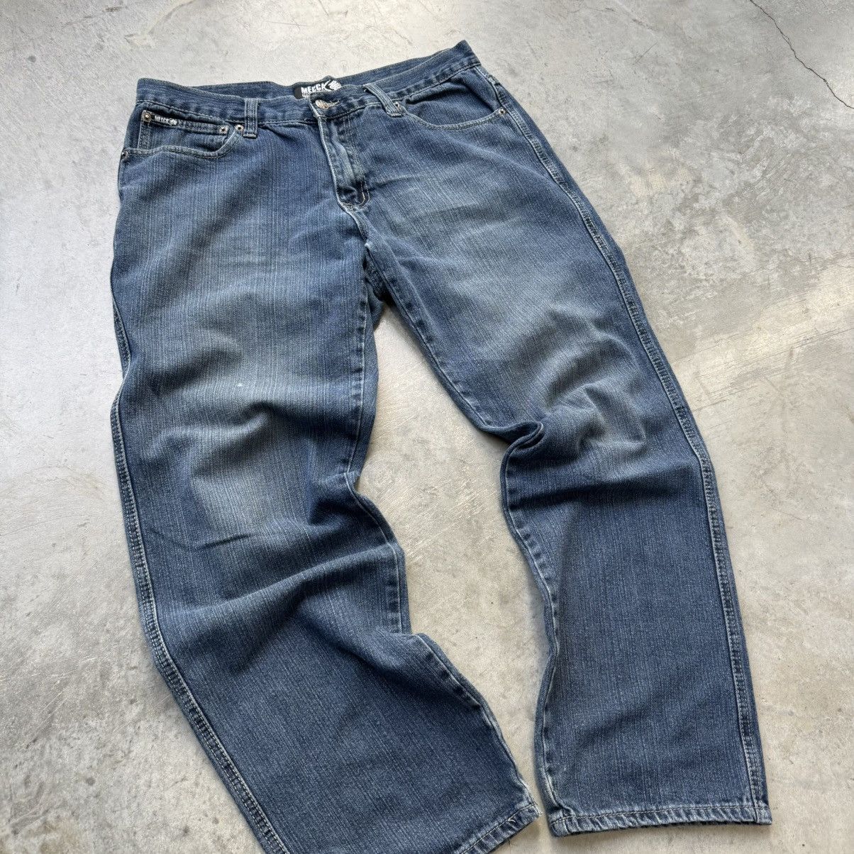 Mecca Vintage Y2K Mecca Baggy Medium Wash Denim Jeans Size US 36 / EU 52 - 2 Thumbnail