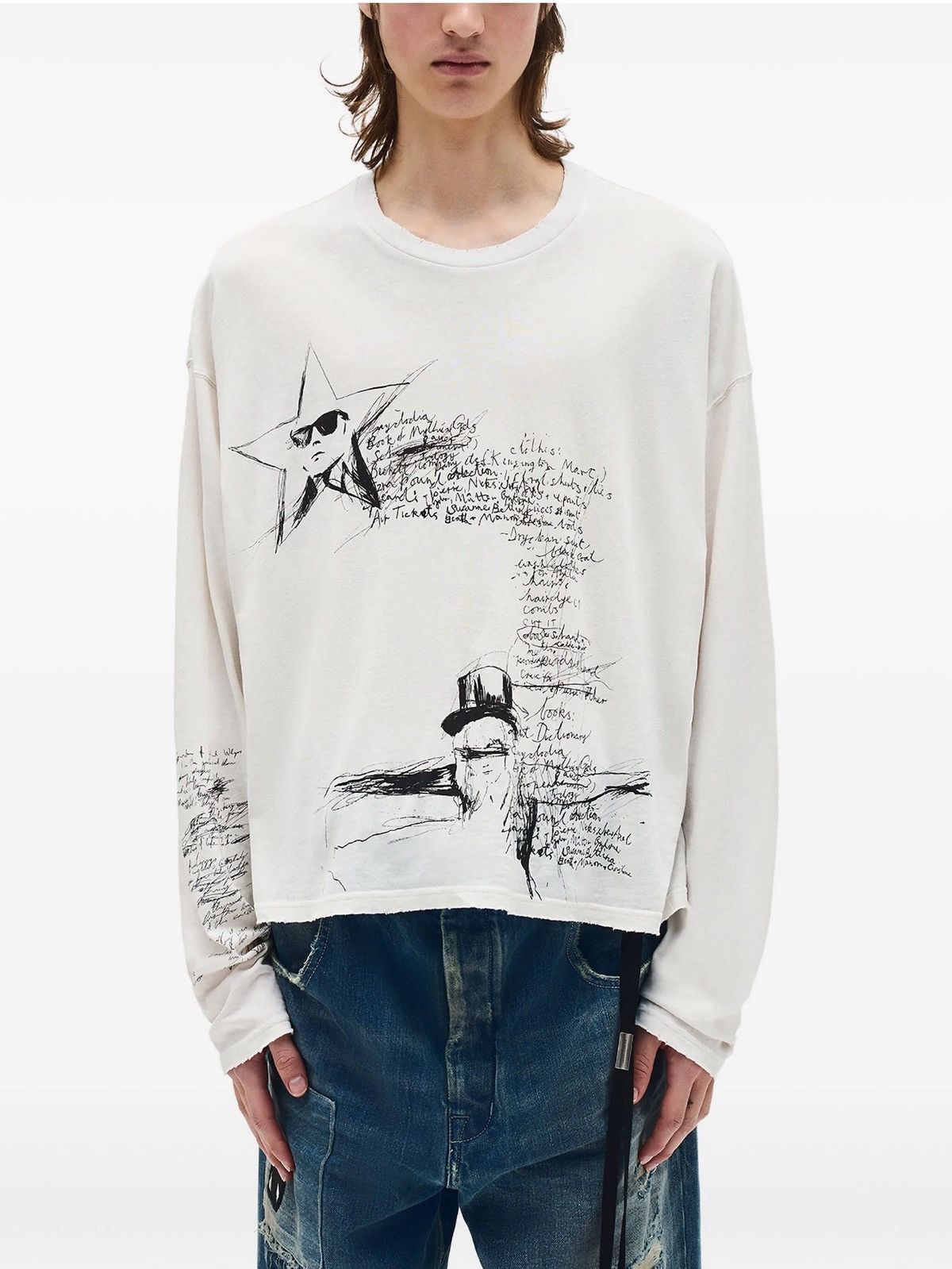 Ann Demeulemeester Ann Demuleemeester Sketchbook Tee Size US M / EU 48-50 / 2 - 1 Thumbnail